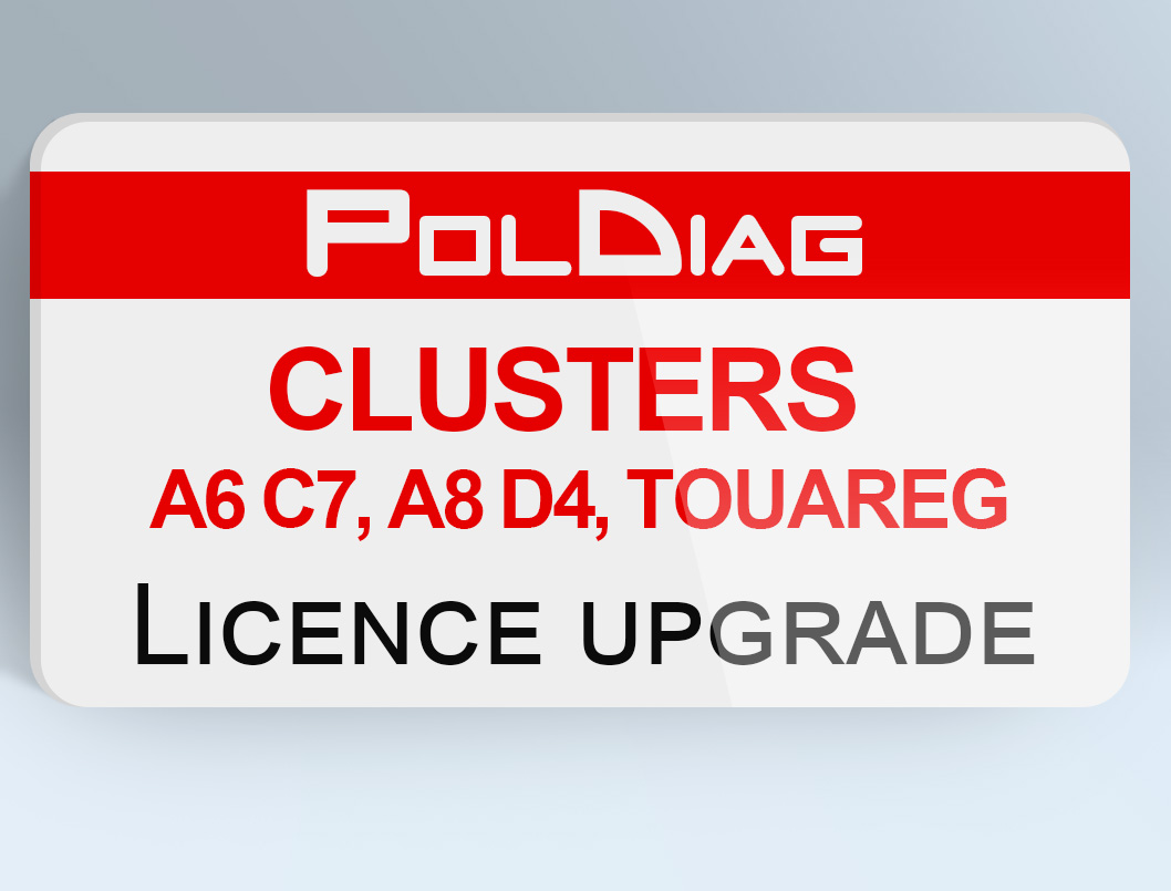 A6 C7, A7, A8 D4, Touareg 2010+ Clusters License