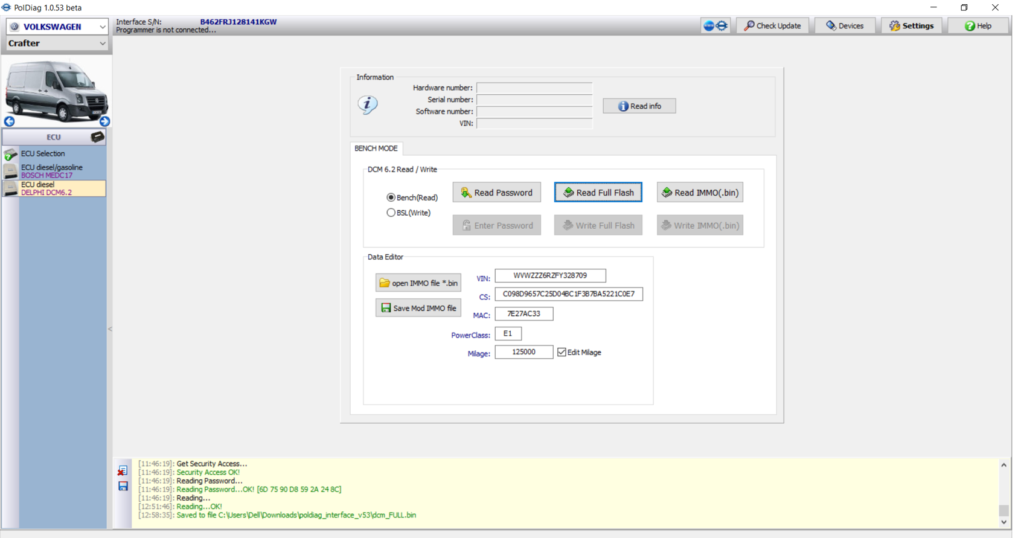 Delphi DCM6.2V decoding