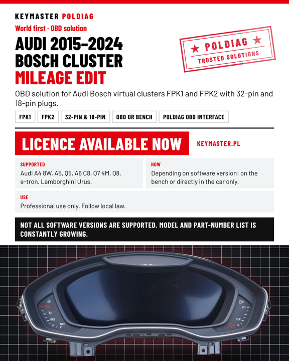 Audi Bosch Virtual Cluster Licence